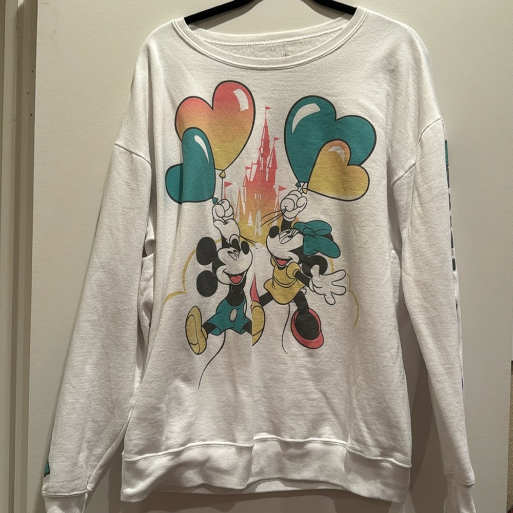Disney Mickey and Minnie Heart Sweatshirt